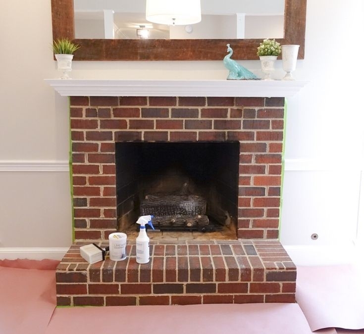 marvelous how to limewash your brick fireplace south lumina style | brick how to remove white paint from brick fireplace photo