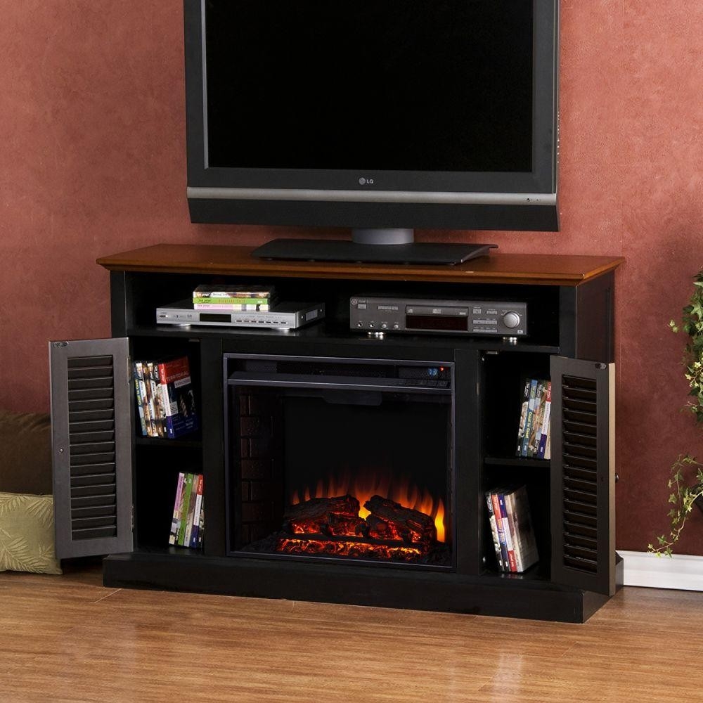 marvelous southern enterprises gabriella 48 in freestanding media electric big lots tv stand with fireplace image