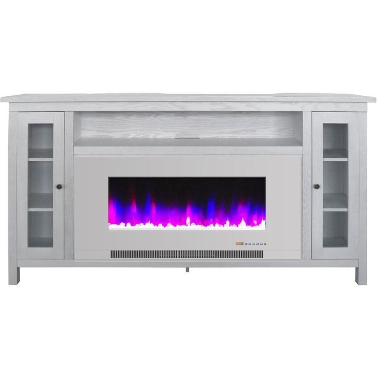 outstanding cambridge somerset 70 in white electric fireplace tv stand in multi fireplace crystals home depot image