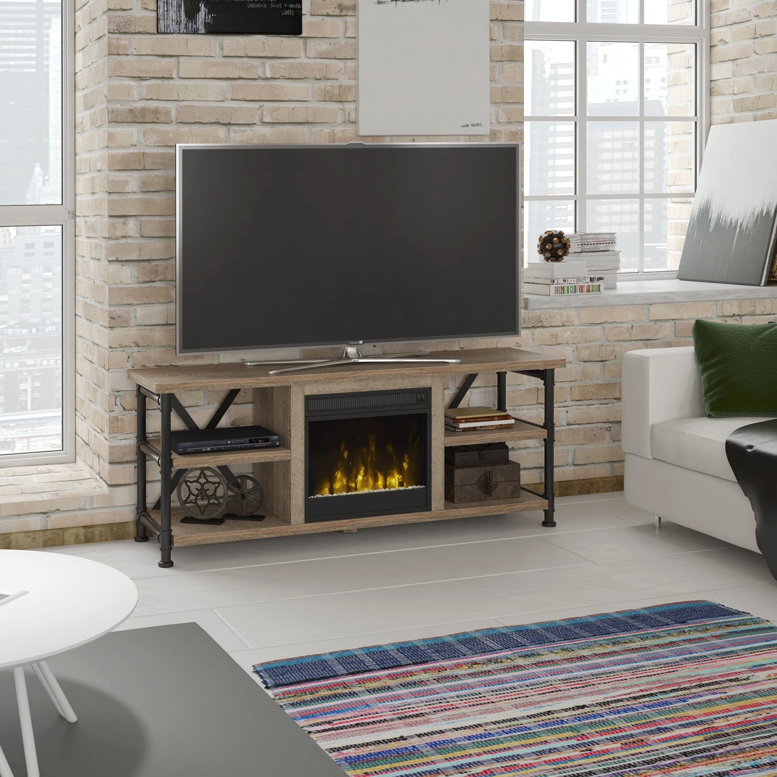outstanding classic flame irondale electric fireplace tv stand walmart walmart tv stands with fireplace picture