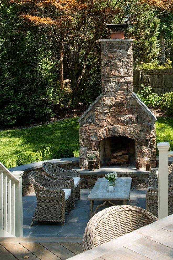 outstanding painted brick home exterior and kitchen renovation ideas | outdoor small outdoor fireplace ideas image