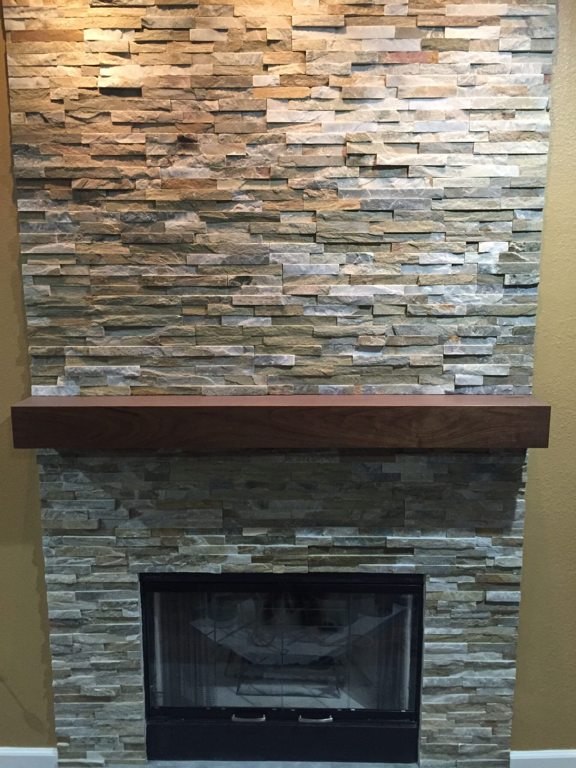 picture of black walnut white fireplace mantle google search | modern fireplace how to build a mantel shelf on a brick fireplace image