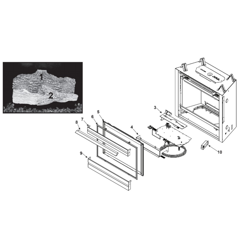 picture of heat &amp; glo sl 550be 32" dv gas fireplace parts | heatandgloparts heat and glo fireplace parts image
