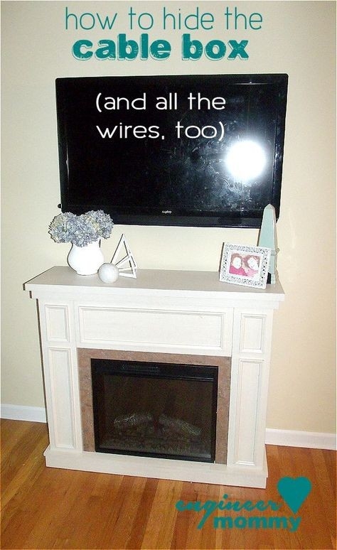 Fantastic How To Hide Tv Cables Above Fireplace Top
