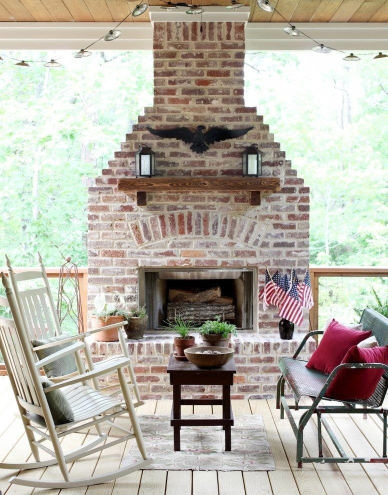 picture of outdoor brick fireplace deck traditional with hardie board brick outdoor brick fireplace ideas image