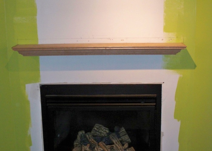 picture of phoenix renovation orleans installation of brick mantle surrounding how to install mantel on brick fireplace image