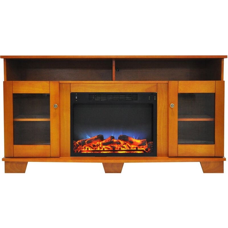 picture of red barrel studio ackermanville tv stand for tvs up to 60" with costco ca electric fireplace picture