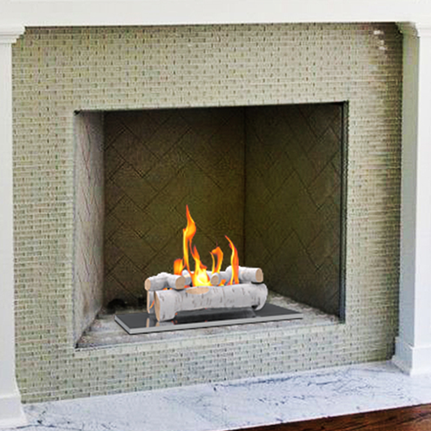 picture of regal flame 6pc 22" ceramic propane gel ethanol gas fireplace firepit non vented gas fireplace picture