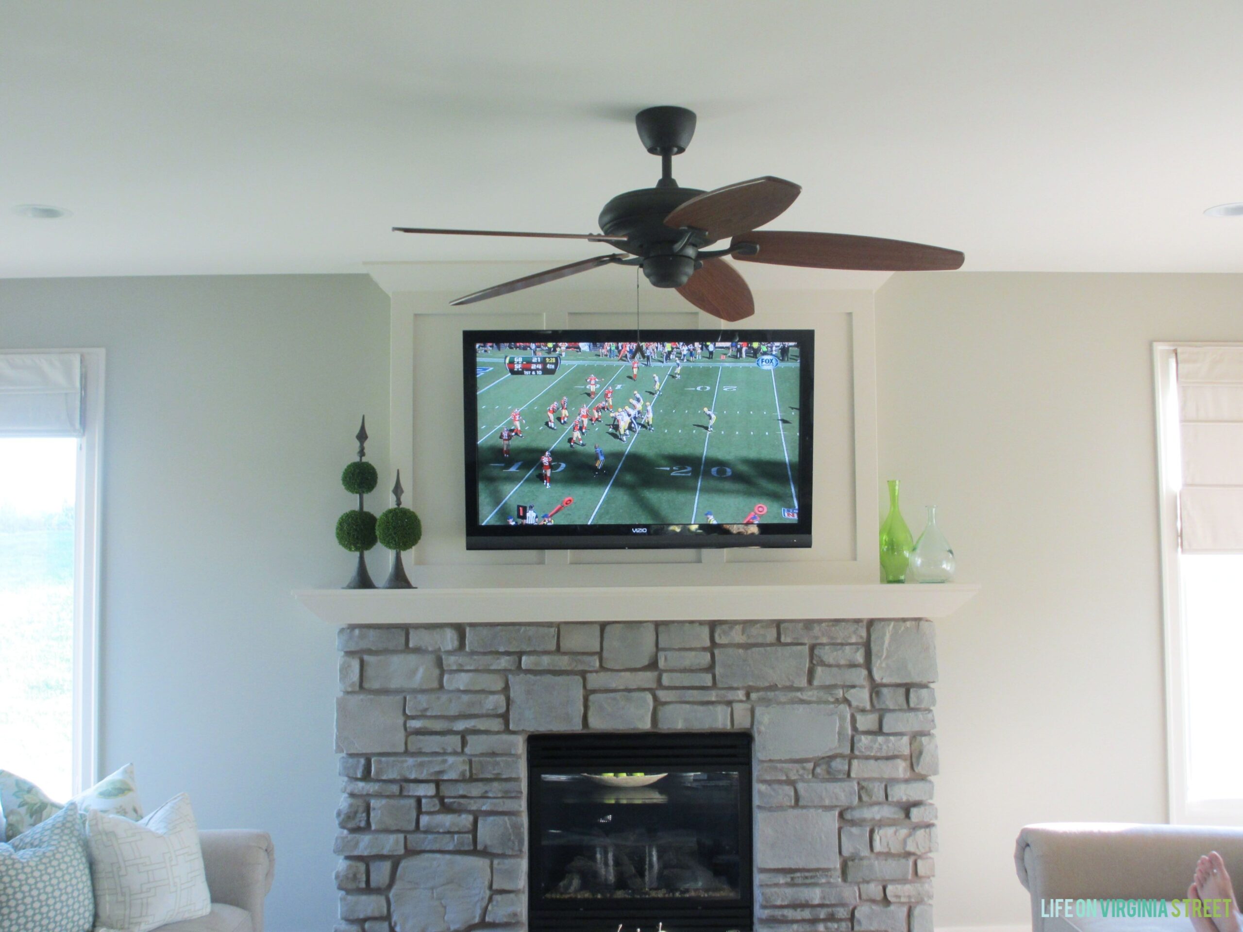 picture of simplicity white washed stone fireplace | country chic paint blog stone fireplace paint colors picture