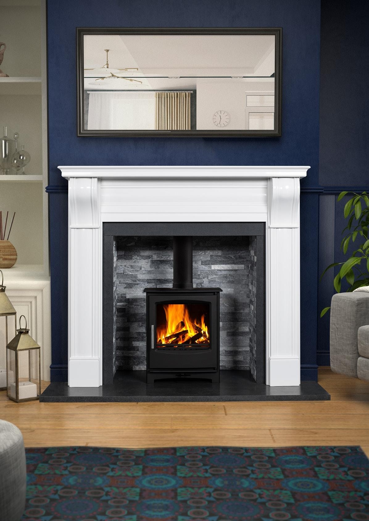 picture of the dublin fireplace | stoves northern ireland, ireland and uk country stove &amp; fireplace image