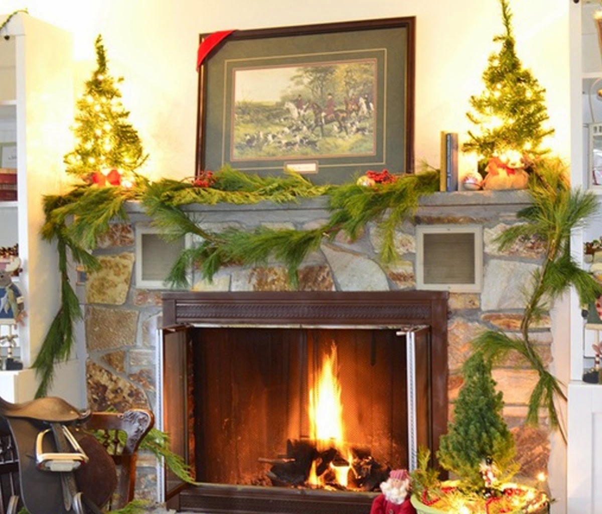 picture of traditional fireplace mantel decorating ideas with brick accent and decorating ideas around fireplace image