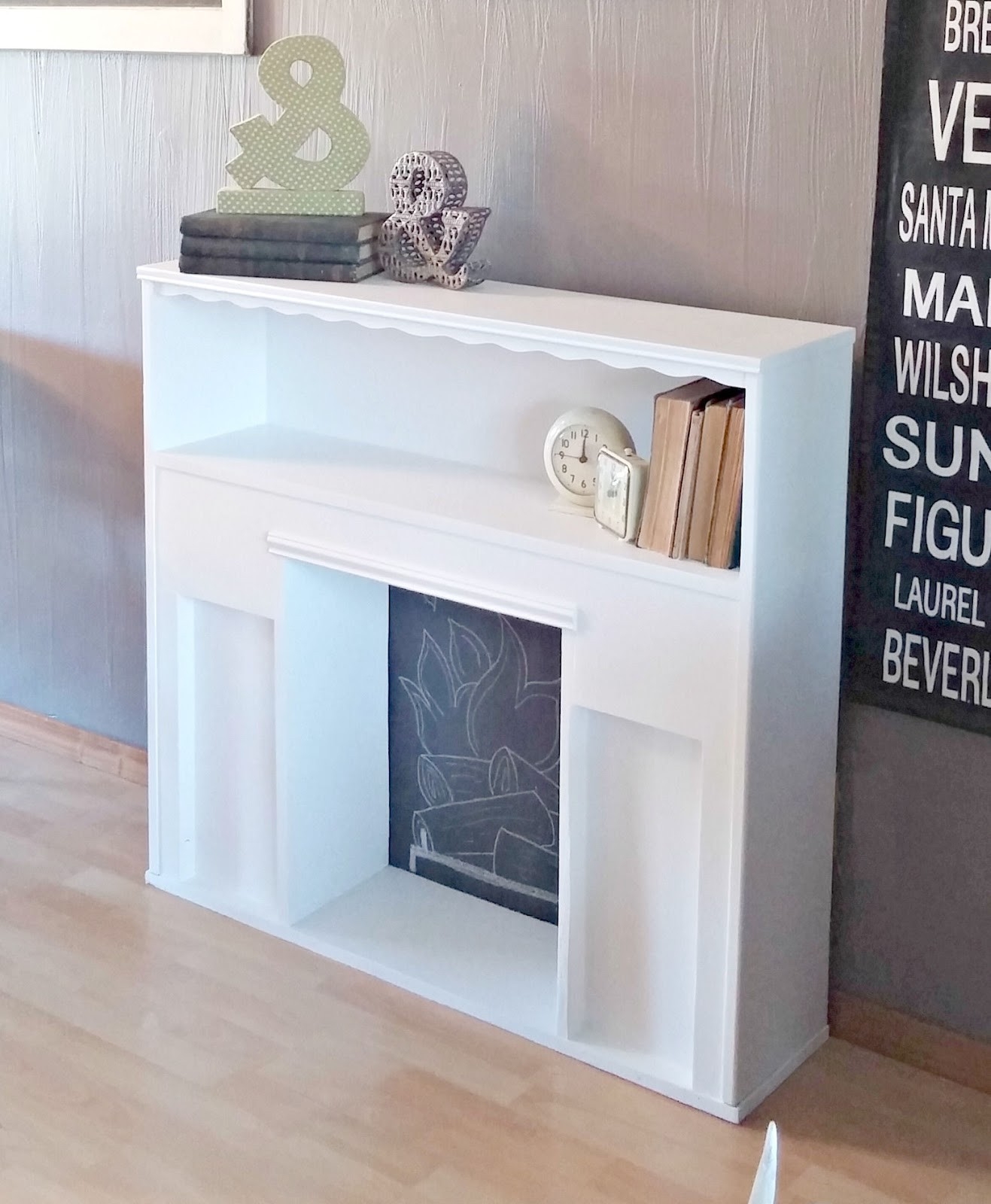 remarkable diy faux fireplace headboard makeover little vintage cottage fake fireplaces that look real picture