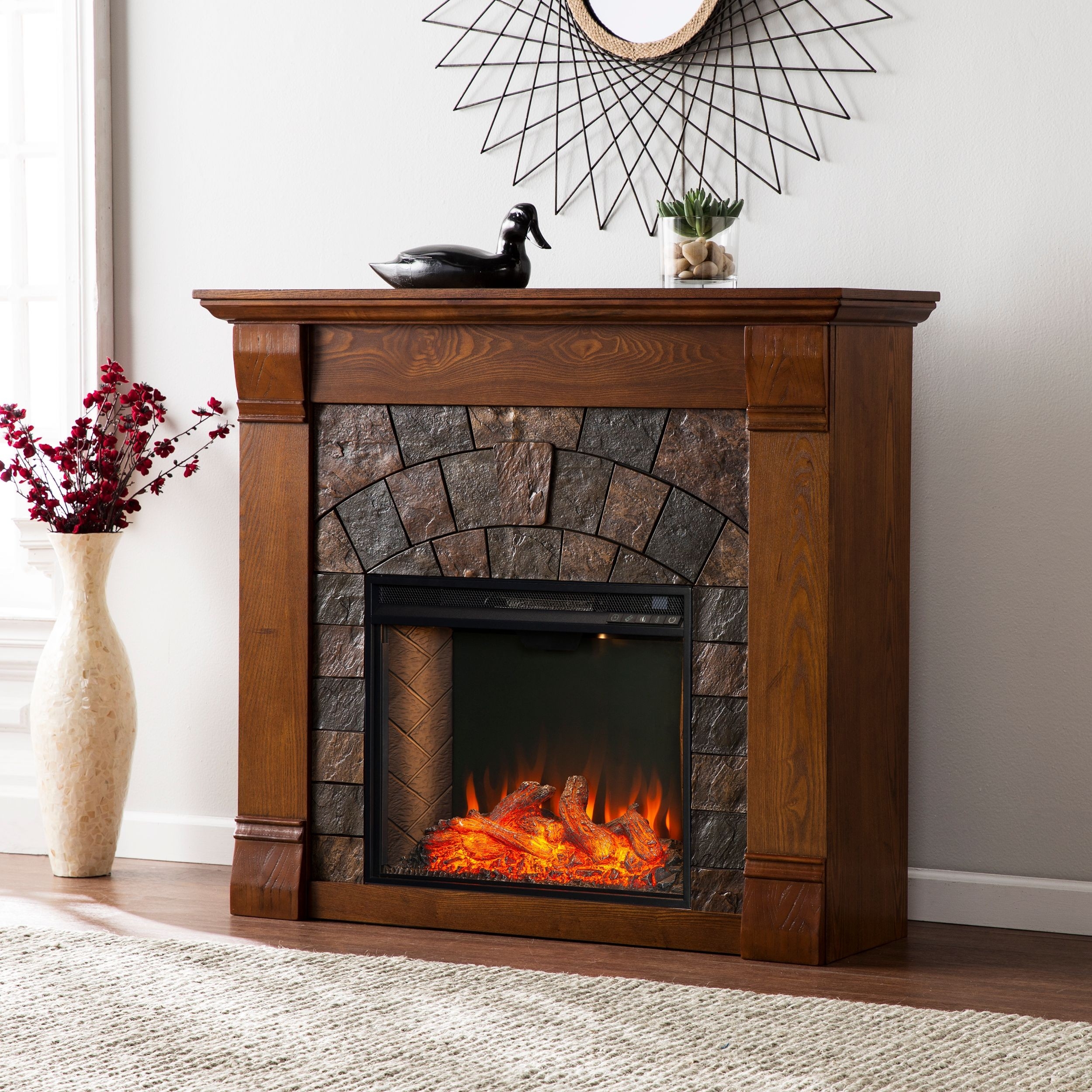 remarkable kolfyre faux stone smart electric fireplace walmart walmart wall mount fireplace big lots picture