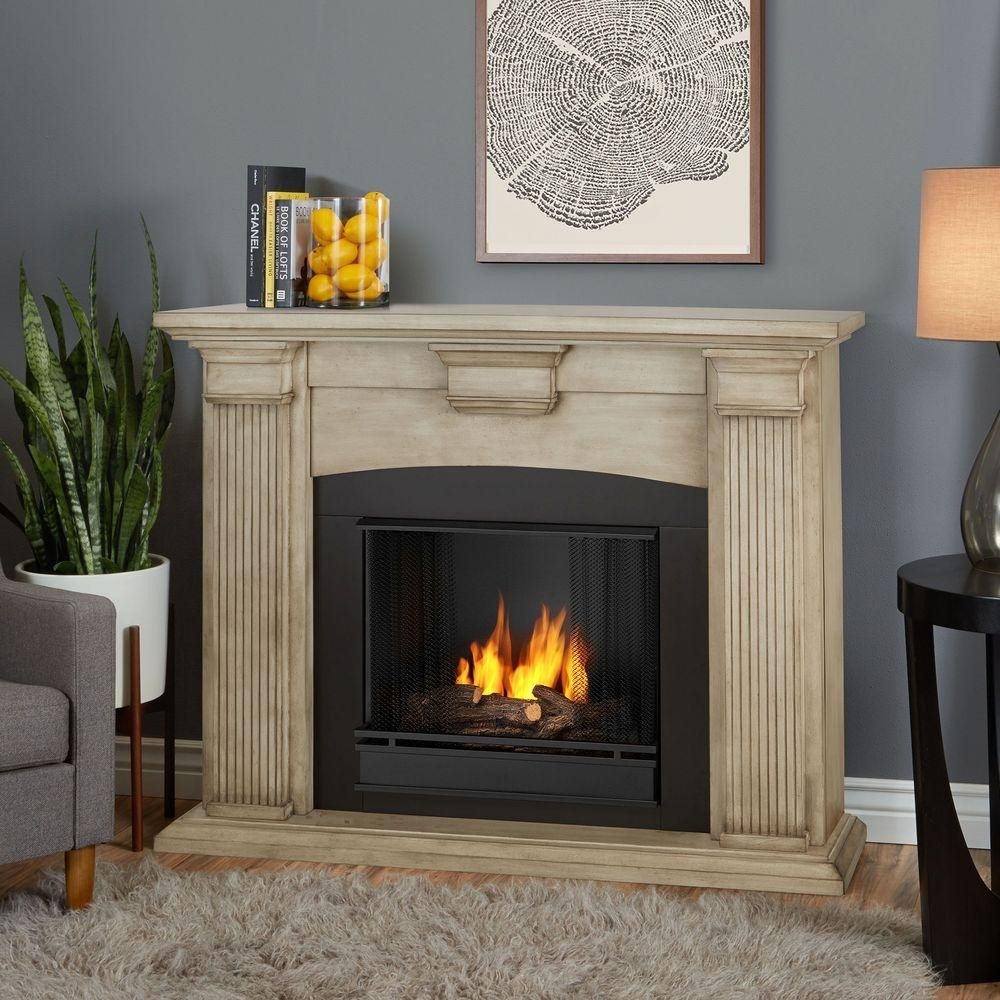 remarkable real flame adelaide 51 in ventless gel fireplace in dry brush white fireplace heaters at home depot photo