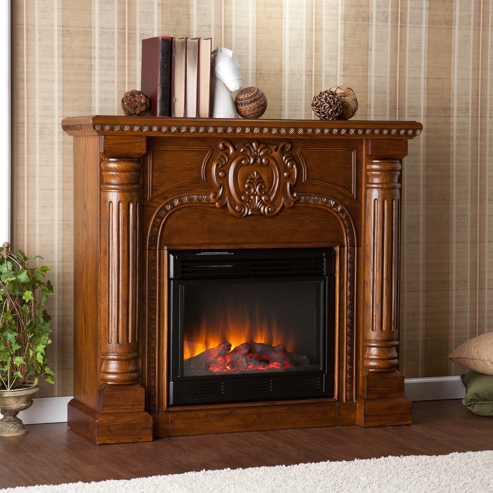 remarkable southern enterprises silas electric fireplace salem antique oak fireplace heaters for sale image