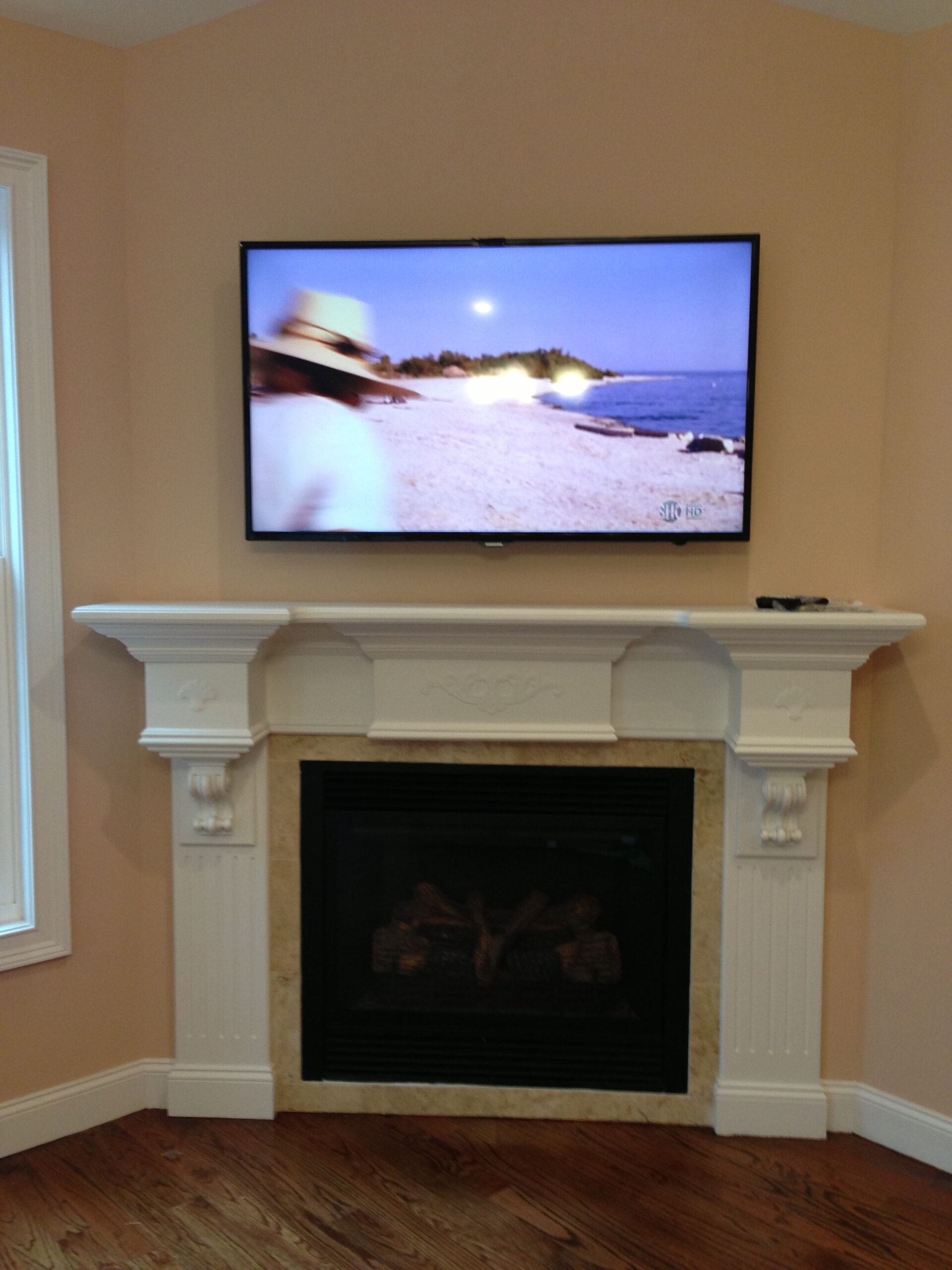 splendid 28 elegant tv above fireplace where to put cable box | fireplace ideas how to hide cords on wall mounted tv above fireplace picture