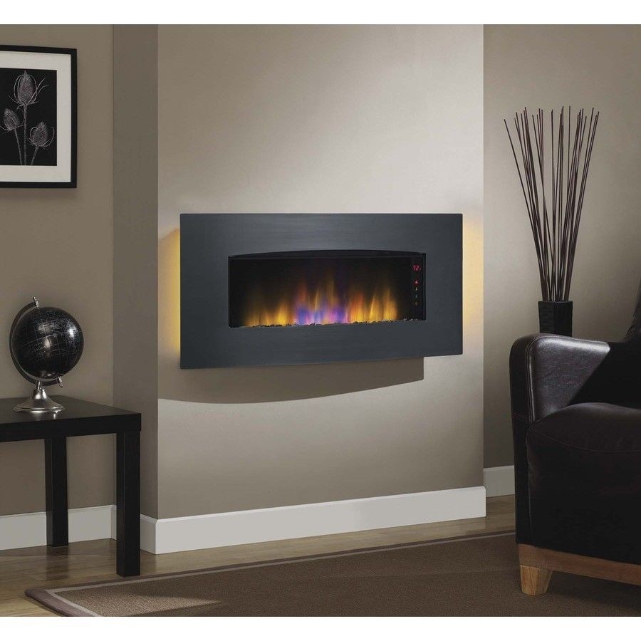 splendid 40 39 in black electric fireplace insert lowes | wall mount wall mounted fireplace lowes photo