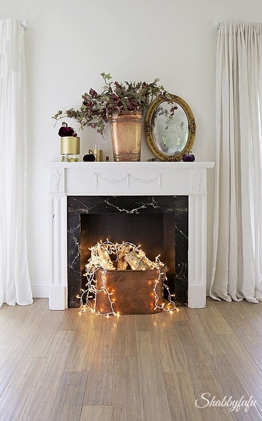 splendid fake fireplace idea | when you don't have a real one shabbyfufu fake fireplaces that look real picture