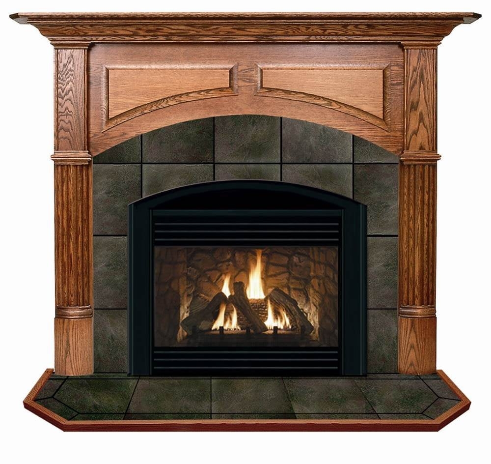 splendid geneva arched flush oak fireplace mantel in traditional cherry finish wood mantels for fireplaces photo