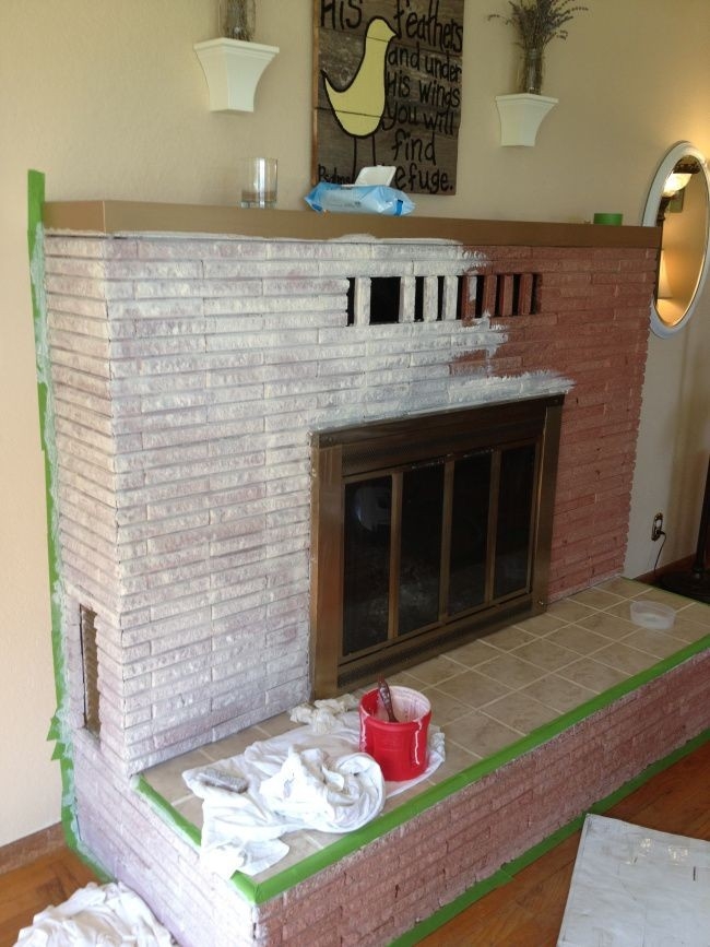 splendid how to whitewash a brick fireplace | brick fireplace, fireplace, white wash how to change a brick fireplace photo