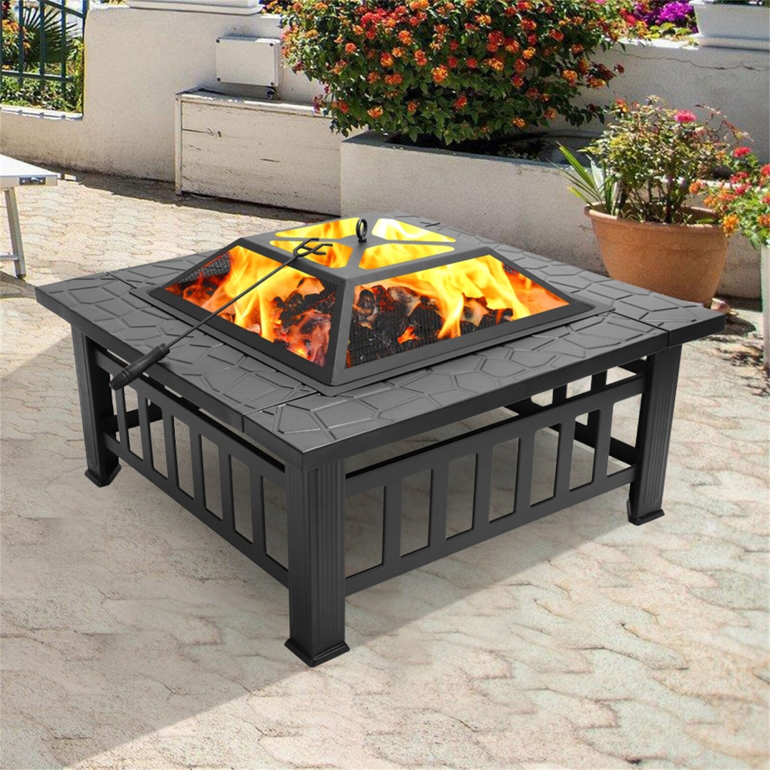 splendid outdoor square patio fire pit home garden backyard firepit bowl can i burn my fireplace today photo