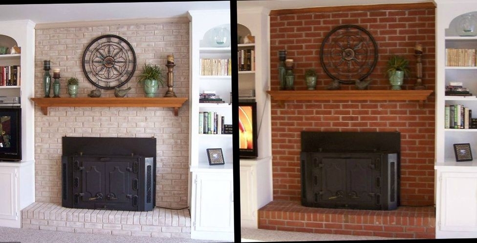 splendid painting a brick fireplace before and after | brick fireplace, brick how to paint a brick fireplace before and after pictures image