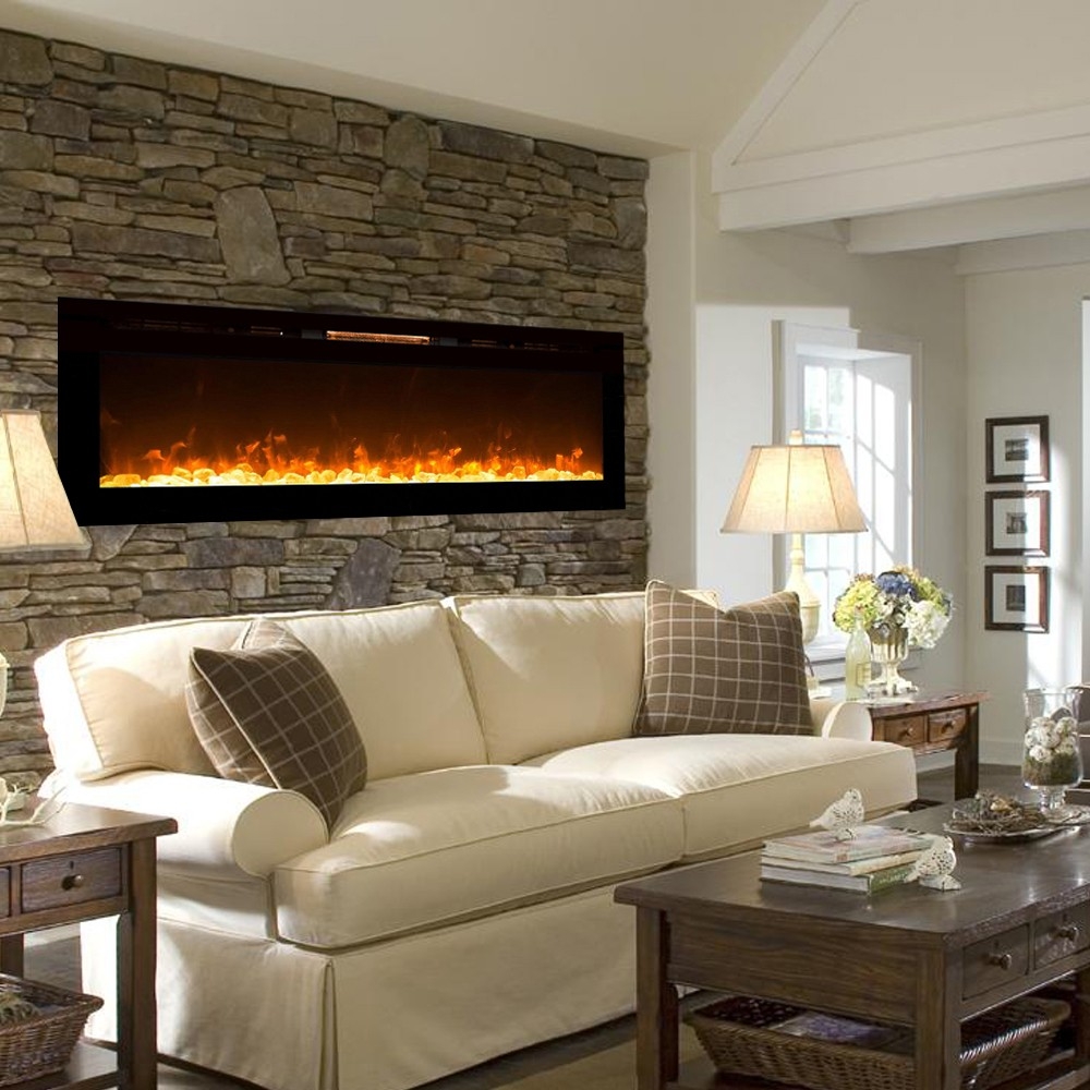 stunning astoria 60 inch built in ventless heater recessed wall mounted electric do fireplaces heat a house pics