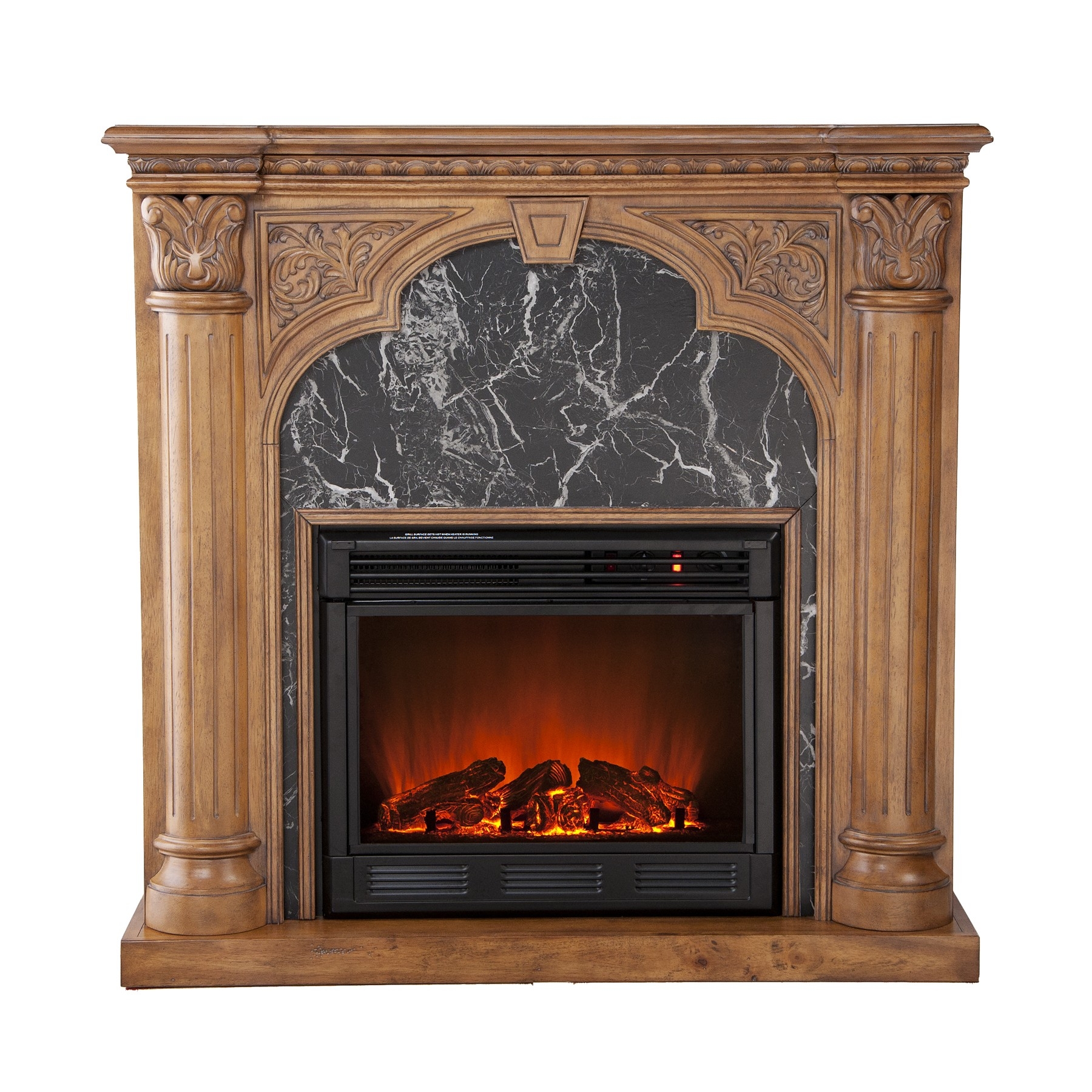 stunning holly & martin™ bedford electric fireplace old world oak holly adding a fireplace without a chimney picture