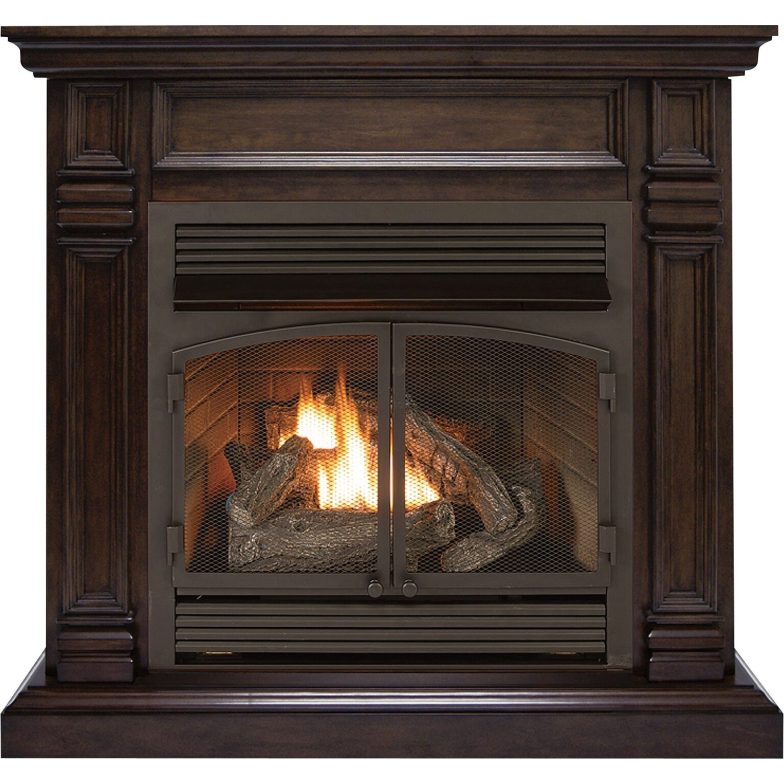 stunning procom dual fuel vent free fireplace — 32,000 btu, chocolate finish northern tool fireplace insert pics