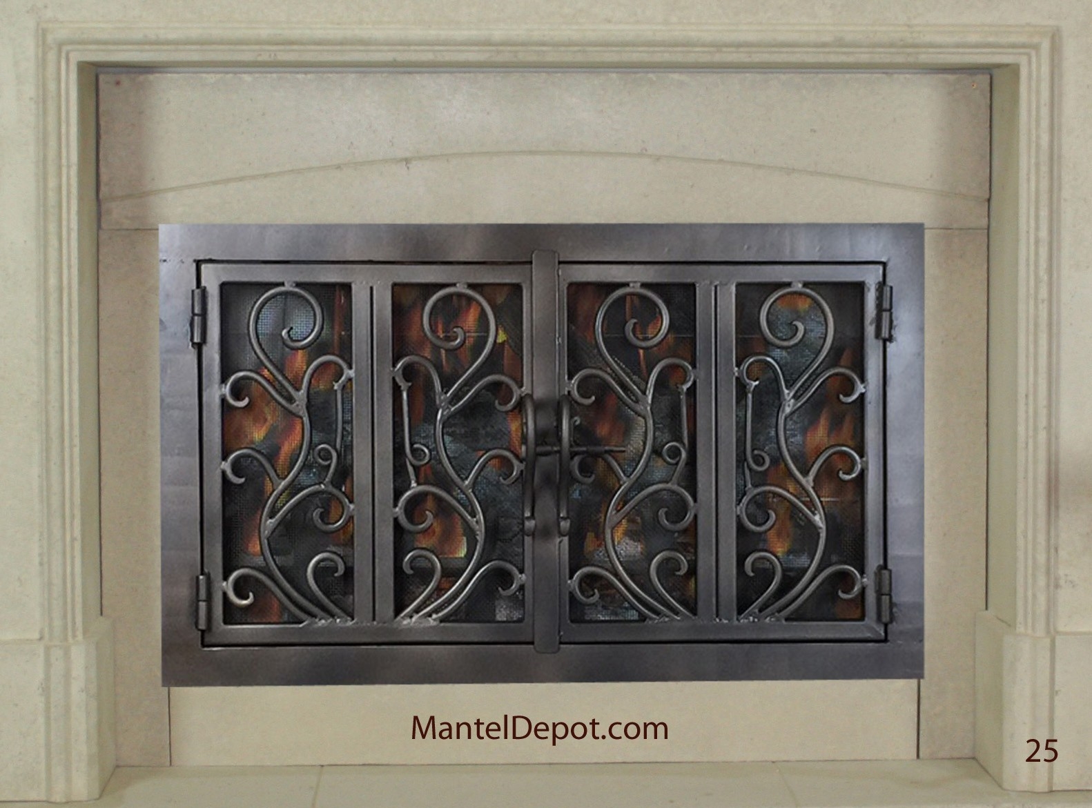 stylish hand forged iron fireplace doors fd025 from mantel depot in san diego fireplace screen doors home depot image