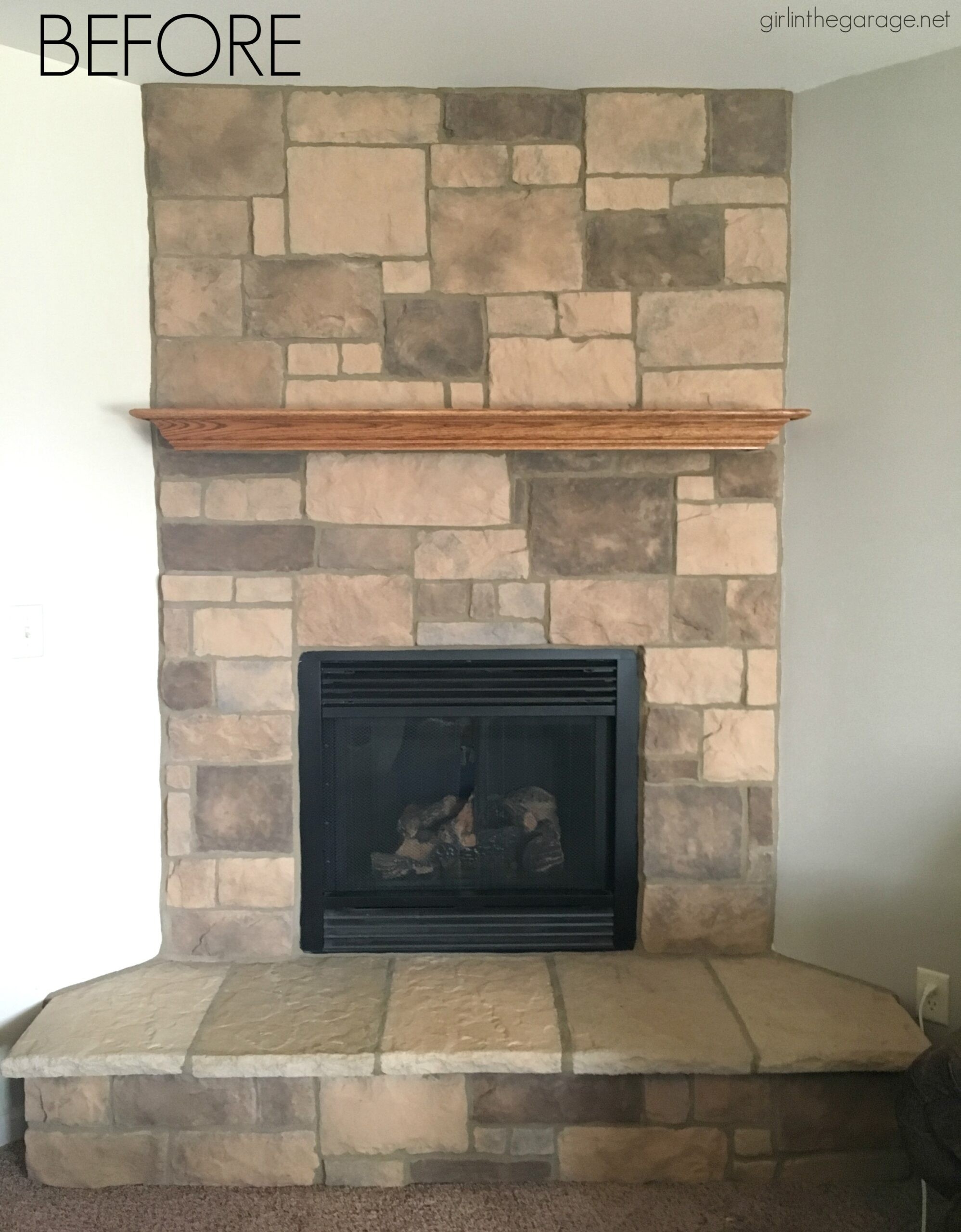 Inspiring Pictures Of Painted Stone Fireplaces Top
