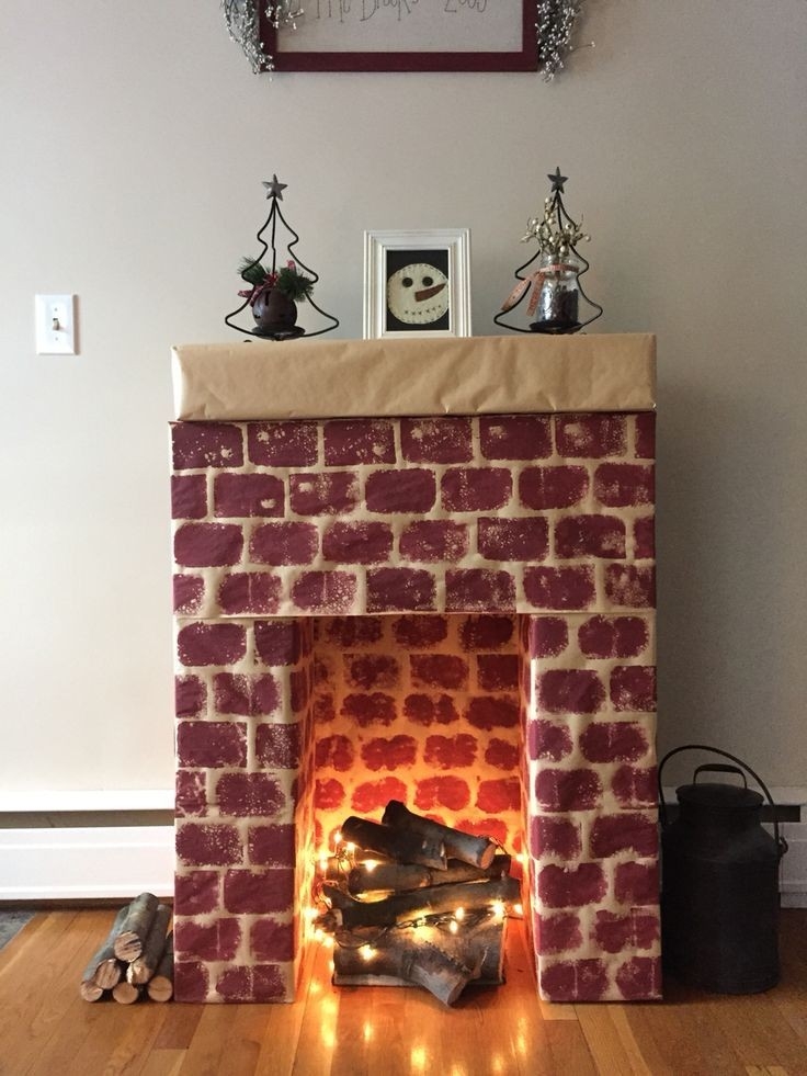 stylish image result for how to make a chimney out of construction paper | diy how to build fireplace picture