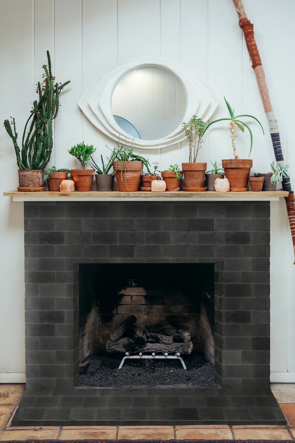 top clé slate subway tile 3"x6"x3/8" (with images) | fireplace tile subway tile fireplace surround image