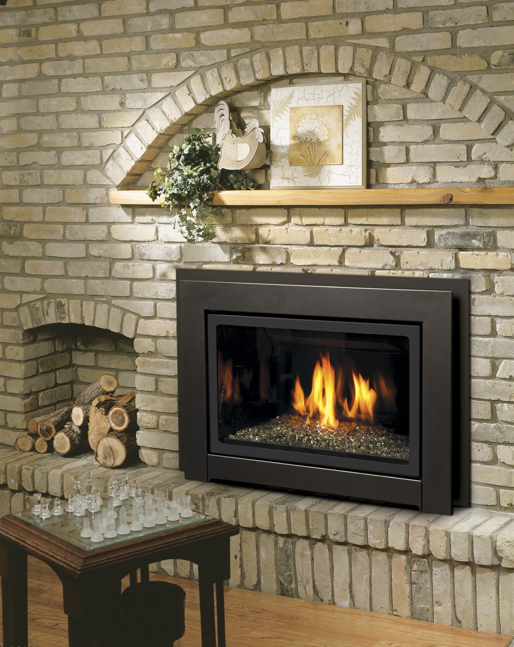 top gas inserts | martin's fireplaces replace gas fireplace with electric insert image