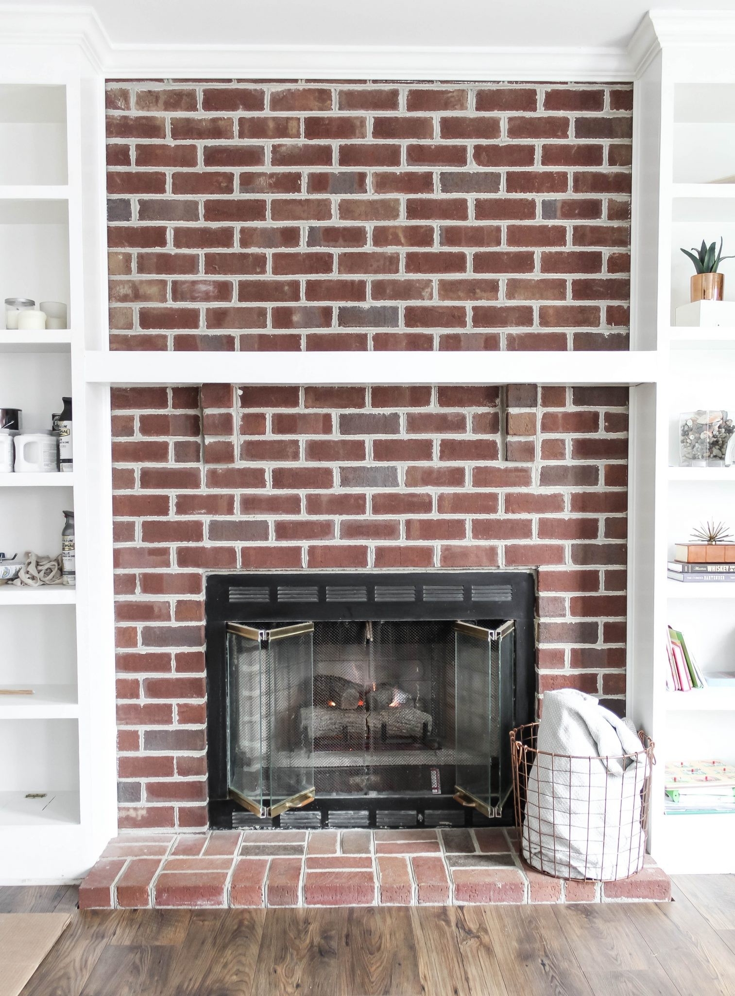 top painting brick fireplace white | a renovation story how to remove white paint from brick fireplace photo