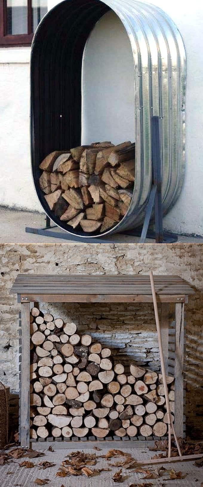 wonderful 15 creative firewood rack and storage ideas page 2 of 2 a piece of wood holder for inside fireplace image