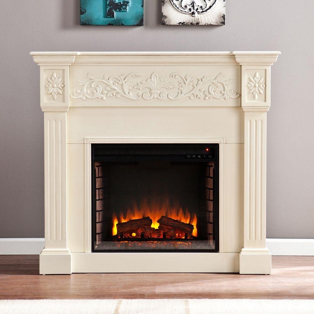 wonderful southern enterprises michael 44 5 in freestanding carved electric home depot electric heaters fireplace image